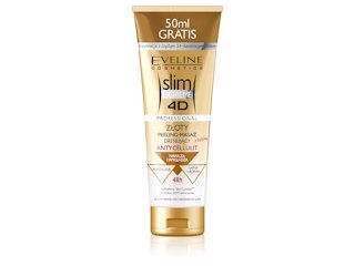 Złoty peeling-masaż drenujący z kofeiną Slim Extreme 4D Eveline Cosmetics.