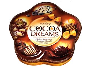 Czekoladki Mieszko z nową elegancką puszką Cocoa Dreams.