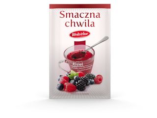 Kisiel Smaczna chwila o smaku owoców leśnych z kawałkami malin, jeżyn i jagód – Wodzisław.