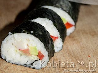 Zdrowa japońska przekąska - sushi.